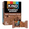 KIND Breakfast Protein Bars, Dark Chocolate Cocoa, Gluten Free, Low