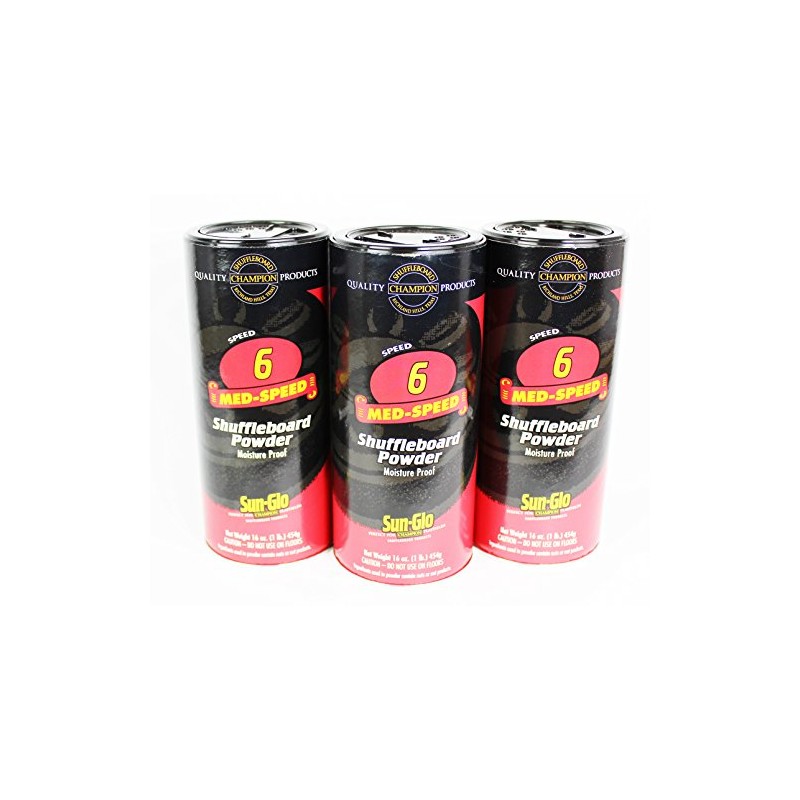Sun-Glo Shuffleboard Powder Speed #6 - 3 Pack / Cans