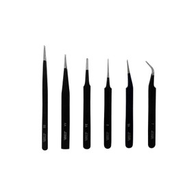 PAULIMOT Model building tweezers set, 6 pieces, powder-coated