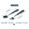 MiloZen Weighted Utensils for Hand Tremors, Adaptive Flatware Stainless Steel