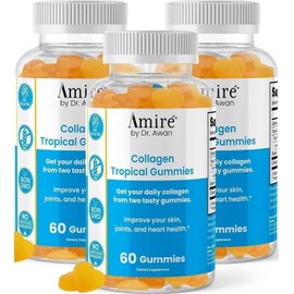 Amire by Dr. Awan Tropical Collagen Gummies, Supports Skin, Joints, and Heart...