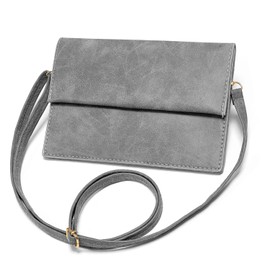 Fun Life Sacoche PU Leather "Fashionable Design that Easy to Match with Your Out-Going Out", gray