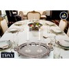 Ner Mitzvah Silver Plated Menorah Tray with Handles, for Shabbos,