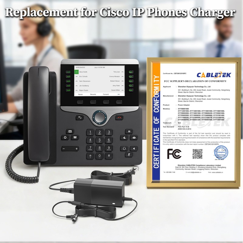 Charger for Cisco 8800 8900 8961 9900 Series IP Phones