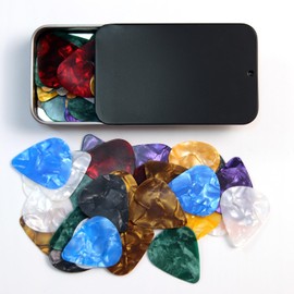 Thin Guitar Picks,48 Pcs Fishkonw Guitar Picks for Acoustic Guitar,Thin Guitar Pics for Bass Guitar