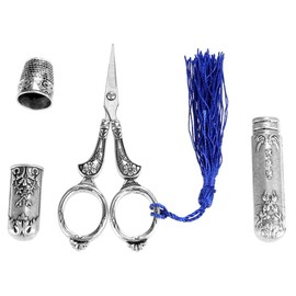 Juego de Tijeras de Costura de Acero Inoxidable para Manualidades y Bordado con Corte Preciso