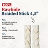 Petrix Petcare Beefhide 4-5" Braided Sticks Dog Chew Treat Natural