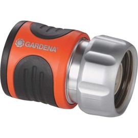 GARDENA 9018 Premium Hose Connector with Water Stop, Designed to be Quick, Reliable, and Water-Tight, Made in Germany