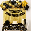 Black Gold Birthday Decoration Set