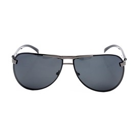 TED BROWNE London Polarised Sunglasses for Man`s Car Driving Anti Glare Grey Lenses, Metal Frame Pilot Style