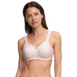 SUSA Women's Minimiser Bra without Underwire, London, Women's Bras with Minimiser Cut, Optically Smallens the Breasts, Moulded Cups, Wide Straps, Soft Peach