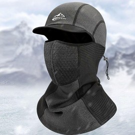 Thermal Fiber Earmuff Neck Warmer Outdoor Multi-Purpose Cold Weather Headwear Headband Black