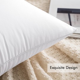 MIULEE 18x18 Pack of 4 Throw Pillow Inserts with 100% Cotton Cover, Decorative Pillow Inserts Fluffy and Cozy for Bed Couch Indoor