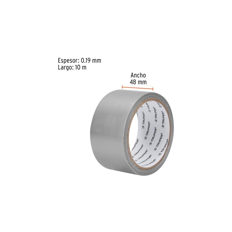 Truper CDU-10X, Cinta para ducto, 10 m, resistente a altas
