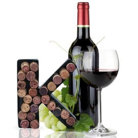 Made Easy Kit Metal Letter - Wine Cork Keepsake Saver & Holder - Display Complete Word w/Free Wall Mount Kit - Bar Kitchen Interactive Décor Set (Letter K Small)