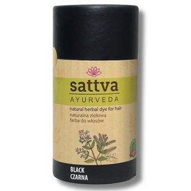 Natural Hair Colour in Black - Double Portion by Sattva Ayurveda: Henna Black for Allergy Sufferers, Organic Plant Hair Colour for Natural Hair Colour, Black Henna Hair Colour, Volume and Shine -