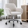 KCC KCC Faux Fur Vanity Makeup Desk Chair, Comfy Fluffy