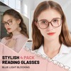 MARE AZZURO 4 Pack Blue Light Blocking Reading Glasses 3.5