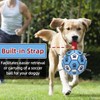 HETOO Dog Football with Straps,Interactive Dog Toys for Tug of