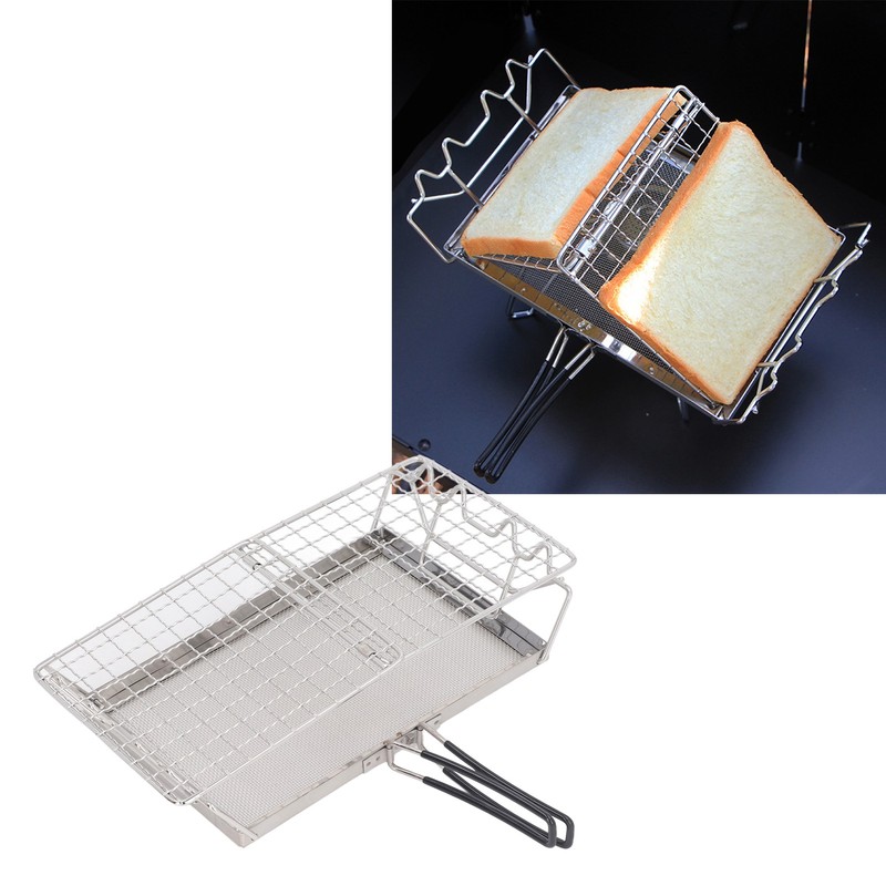 Camp Stove Toaster Stainless Steel Foldable Portable Camp Stove Toaster