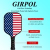 USA flagT300 Carbon Fiber Pickleball Paddle,16mm PP Honeycomb Core,Soft Feel