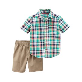 Carter's Baby Boys' 2 Piece Nap Hard Play Hard Tee and Shorts Set