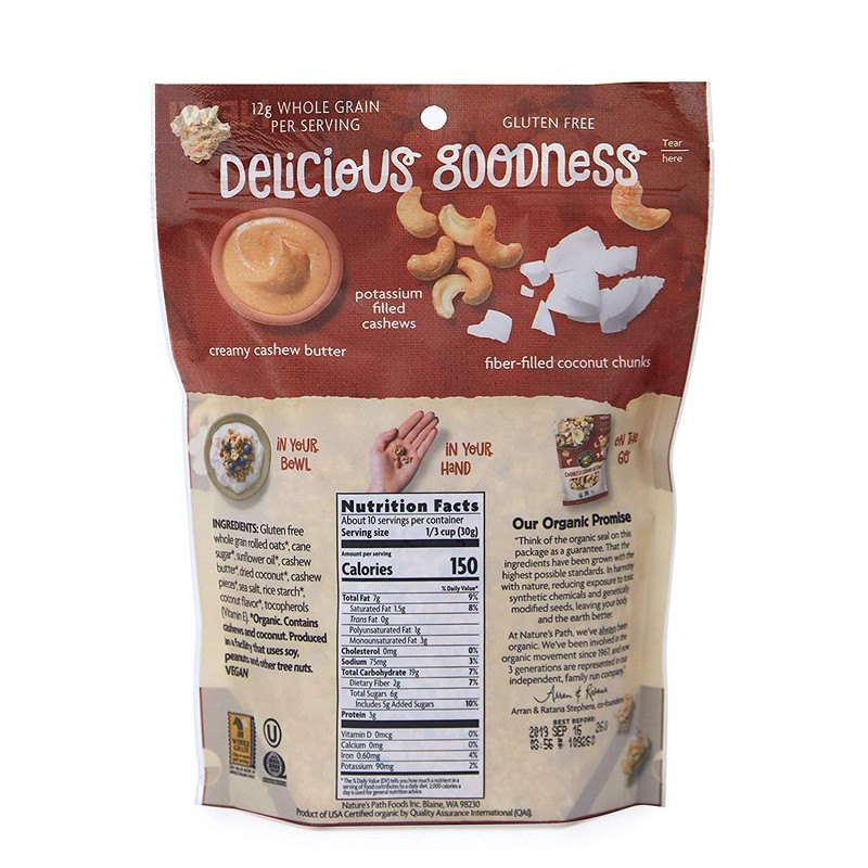 Nature's Path Organic Granola, Coconut & Cashew Butter, 11 Oz