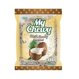 My Chewy Coconut Milk Tropical Soft Candy (100 Counts, 12.69 Oz) Individually Wrapped Asian Sweet Snack Creamy Coconut Flavour for Kids and Adults