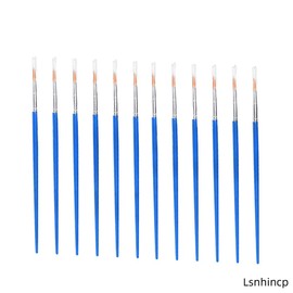 Lsnhincp Blue Paint Brushes - 12Pcs Watercolor for Acrylic Painting Brush Adult Children's DIY Homework Art Makeup Hook Pen Nylon Hair Pointed Brush Crafts Supplies