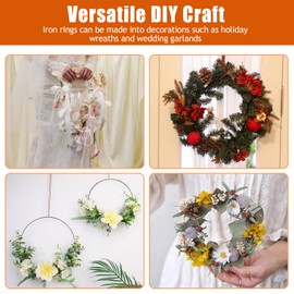 9 Pcs Black Round Metal Craft Rings, 20/25/30cm Decorative Macrame Hoop, Multifunctional Wedding Wreath Rings, DIY Dream Catchers, Wall Hanging Crafts for Birthday Party, Venues, Home Decoration