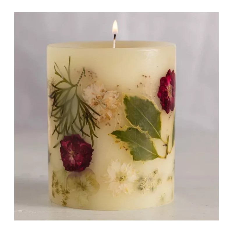 ROSY RINGS, CITRUS GARLAND LUXURY BOTANICAL CANDLE, 6.5" TALL, 200