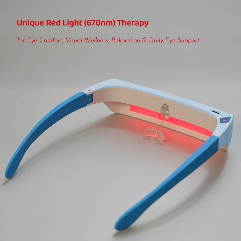 2-in-1 Red & Blue Light Therapy Glasses for Eye Comfort