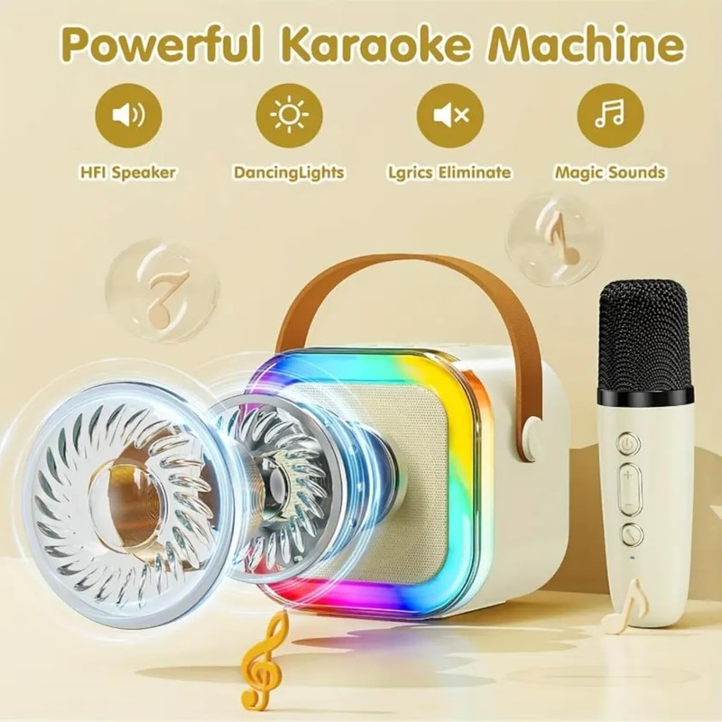 K12 Portable Bluetooth Karaoke Speaker with Dual Wireless Microphones –