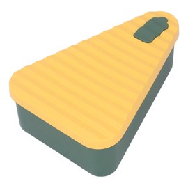 Reusable Pizza Storage Container Food Grade Silicone Pizza Storage Box with Lid Yellow Green