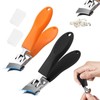 Pack of 2 Curved Nail Clippers, Angled Nail Clippers, Nail