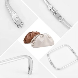 KSJEHW Pack of 2 Crochet Bag Clasps, U-Shaped Aluminium Bag Closures, Bag Closure for Clutches, DIY Accessories for Bags and Purses (16 cm