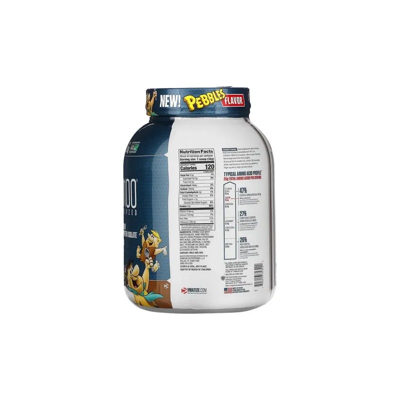 Proteína Dymatize ISO-100 Hidrolizada de 3 lb, Sabor Cocoa Pebbles