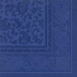 2 x PAPSTAR 11665 50 Napkins 'Royal Collection' 1/4 Fold 40 cm x 40 cm 'Ornaments' Dark Blue
