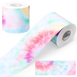 Zonon Classroom Bulletin Board Border 65 Feet Bulletin Board Straight Borders Trim Classroom or Home School Decoration(Tie Dye)