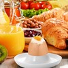Zhenghebuy Set of 6 Egg Cups Funny Egg Cups Stackable