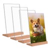 Folgtek 4-pack Clear Acrylic Sign Holder, Multipurpose T-Shape Table Stands