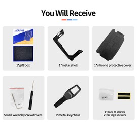 Erivis Full-Wrap Key Fob Cover for Landrover Rover Evoque 2010-2017(ModelA)