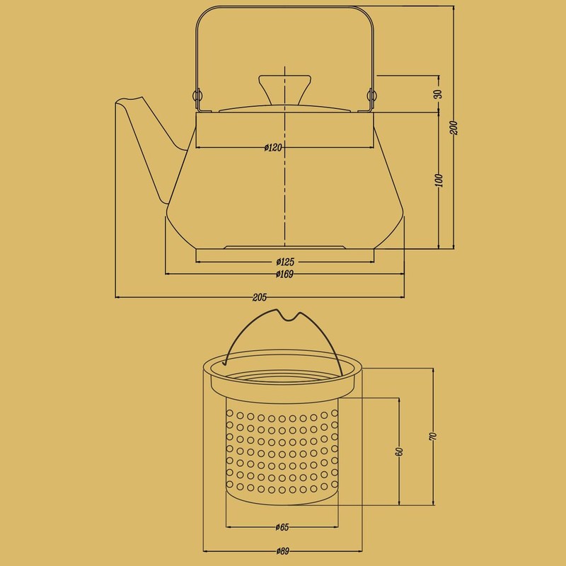 SANQIAHOME 1.5 Litre Stainless Steel Teapot with Egg A Modern