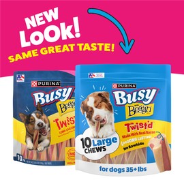 Purina Busy With Beggin' Dog Treats, Twist'd - 10 Count (Pack of 1)