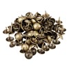 dophee 100Pcs 9x9mm Antique Brass Upholstery Nail, Tiny Decorative Upholstery