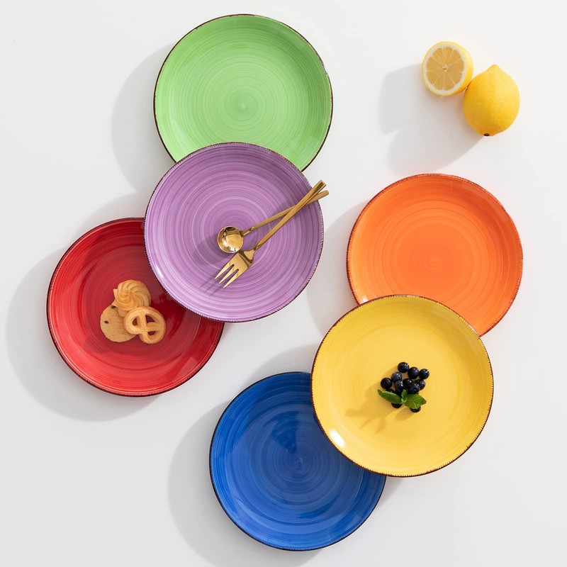 vancasso Bonita Muticolor Salad Plate Set of 6, 7.5 Inch