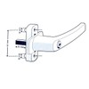 Pack of 8 Olympia FGS 100 Lockable Window Handle with
