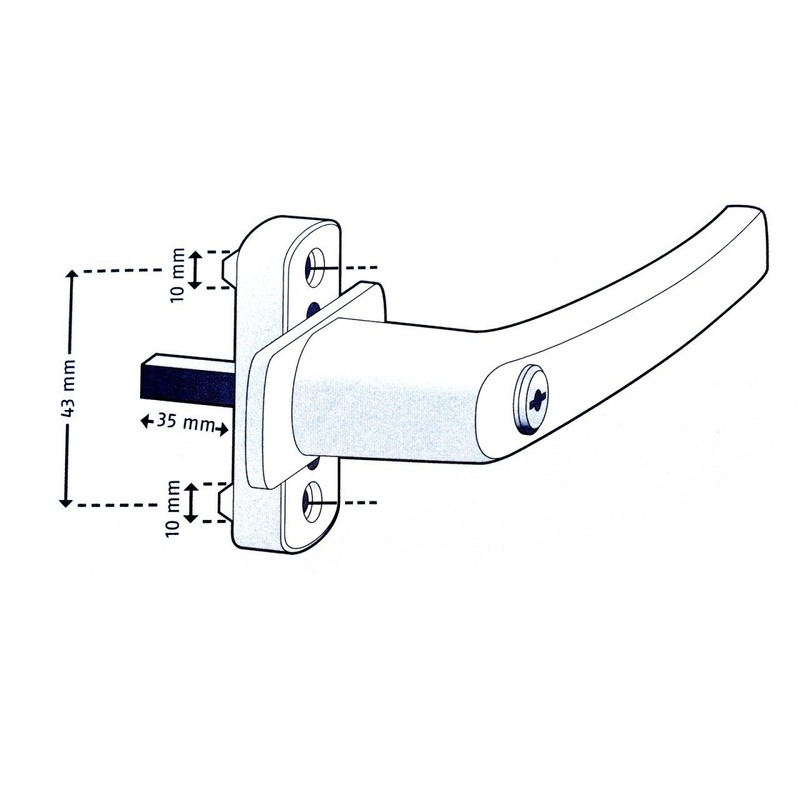 Pack of 8 Olympia FGS 100 Lockable Window Handle with