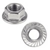 Nuts made of stainless steel with serrated edge M4, nuts