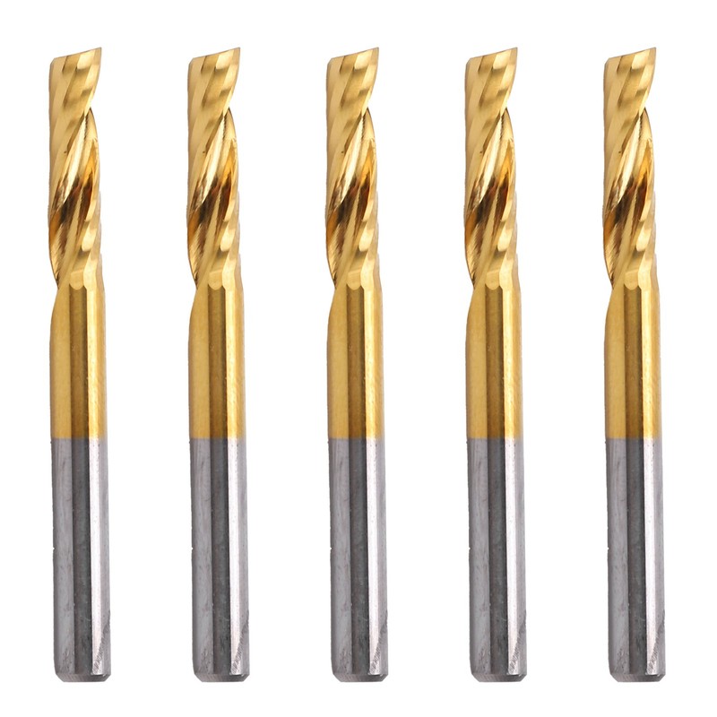 5pcs CNC Router Bits Spiral End Mill Milling Cutter Set